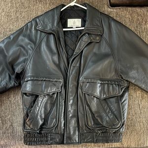 London Fog Mens Leather Jacket Size M